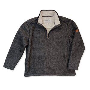 Orvis Men’s Quarter Zip Sherpa Lined Pullover Jacket Size XL